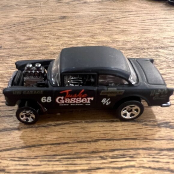 Hot Wheels 1955 Chevy Gasser Black Diecast Model Car Vintage 68 HW Garage Mattel - Picture 2 of 4